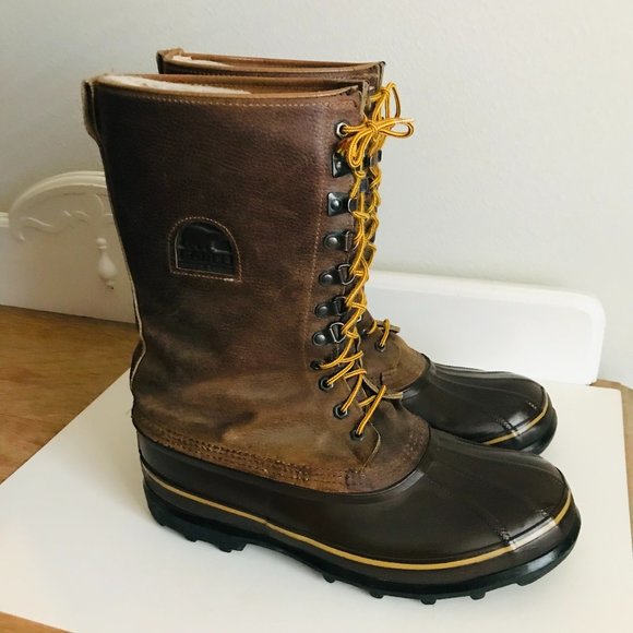 Sorel Other - Sorel Kaufman Leather Winter Boots Made in Canada Size 12